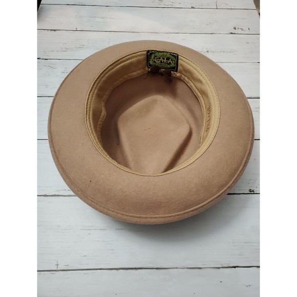 SCALA Classico 100% Wool Tan Fedora Hat Village Dorfman Pacific Men's Small - Picture 8 of 12